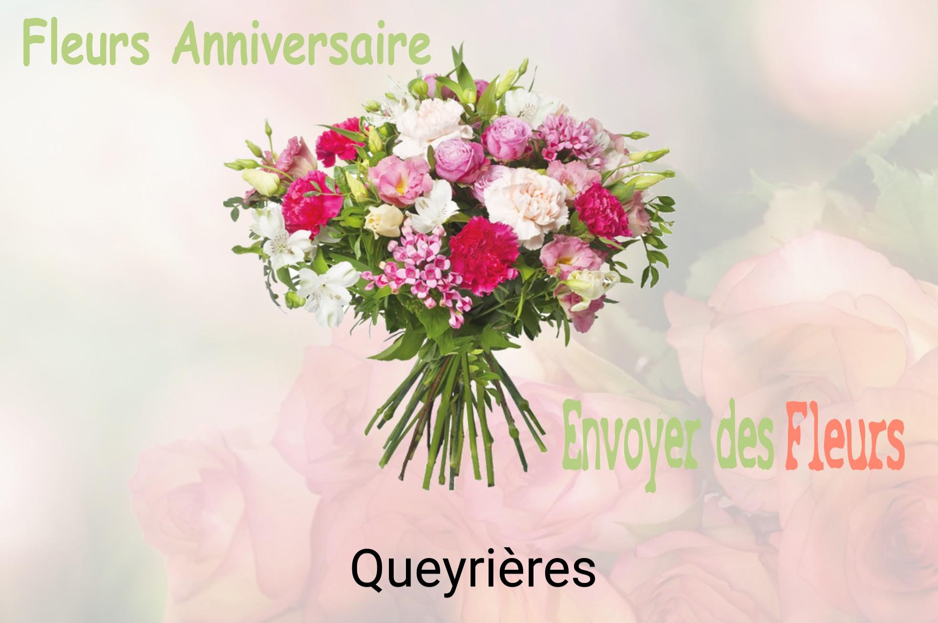 Bouquet de fleurs d’anniversaire livré à Queyrières